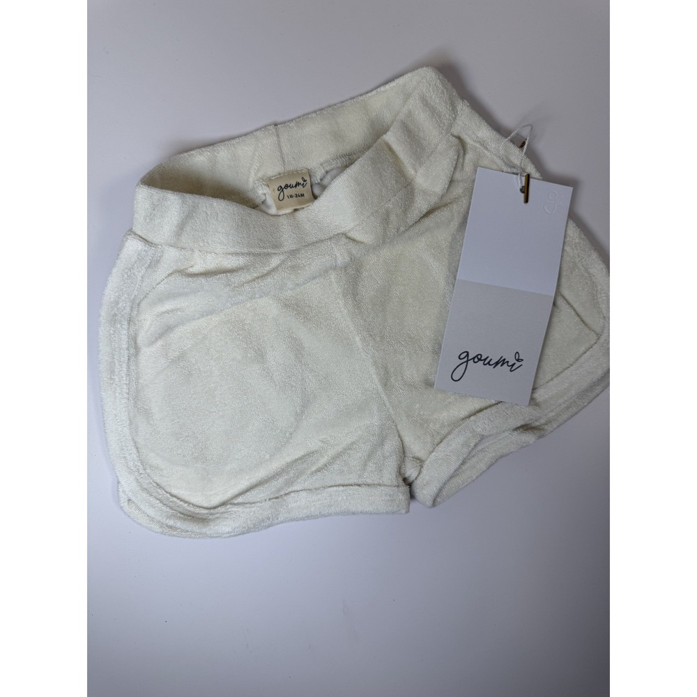 NWT GoumiKids 18-24 Months Cream‎ Terry Shorts Organic Cotton